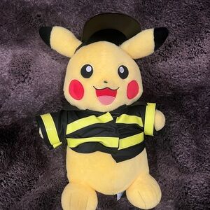 Pikachu Firefighter Plush Toy - Yellow and Black
